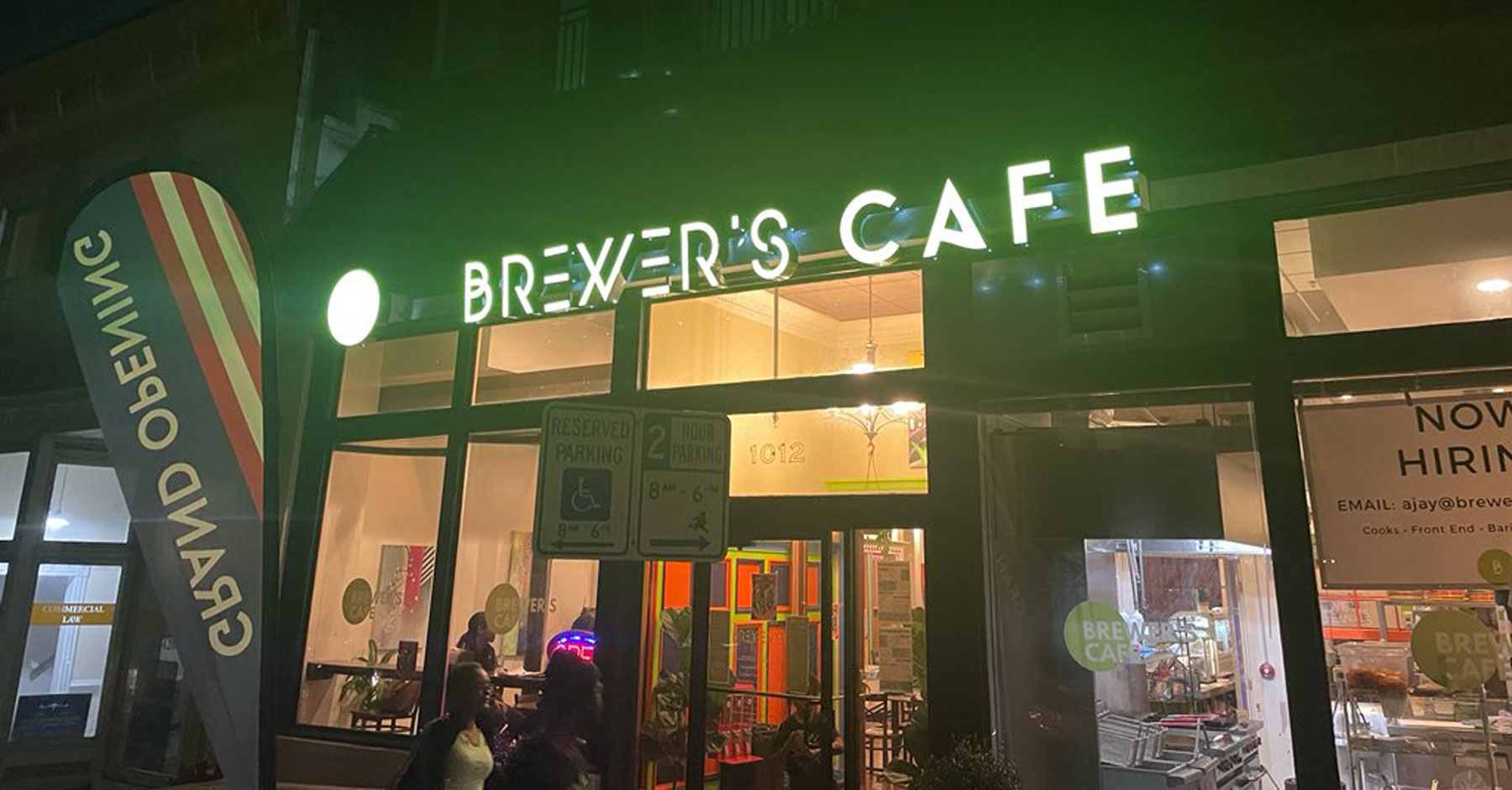 Brewer's Cafe lighted electric sign